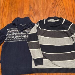 Boys Small S 5 6 7 Lot Of 2. Sweaters Blue Gray Black Gap Children’s Place
